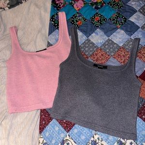 Pink and Grey Forever 21 Tanks
